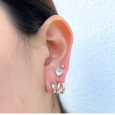 Aretes de acero inoxidable 5 - joyas resistentes al agua - Joyería Salomé Quito