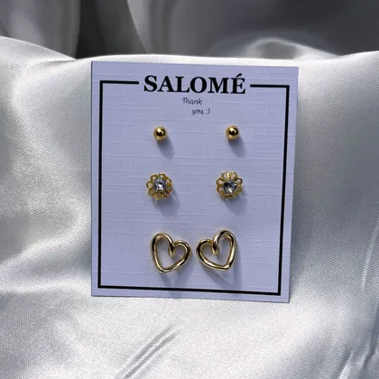 Aretes Corazón Mini de acero inoxidable