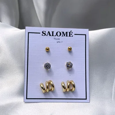 Aretes Espiral mini Dorado de acero inoxidable - no se oxidan - Joyería Salomé Quito