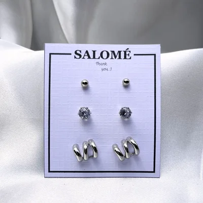 Aretes Espiral mini plateado de acero inoxidable - no se oxidan - Joyería Salomé Quito