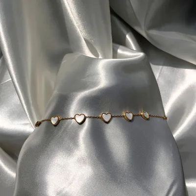 Pulsera Mini Corazones de acero inoxidable - no se oxida - Joyería Salomé Quito