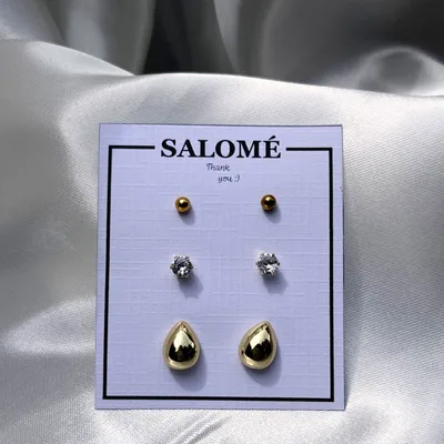 Aretes gota mini dorado de acero inoxidable - no se oxidan - Joyería Salomé Quito